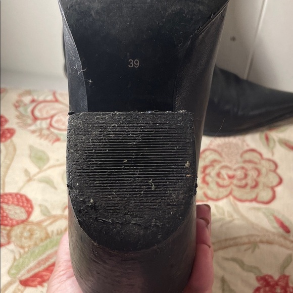 Topshop Black Ankle Chelsea Like Heeled Boots - Picture 9 of 12